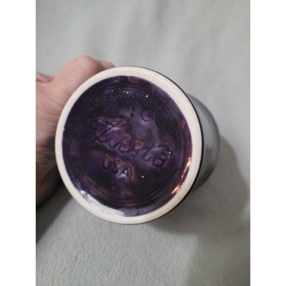 Set 2 Vintage Purple Fiesta Ring Mug Signed Homer Retired - Picture 2 of 8